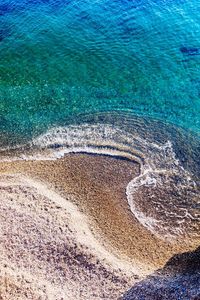 High angle view of beach