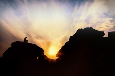 Scenic view of dramatic sky during sunset