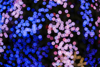 Defocused image of illuminated lights