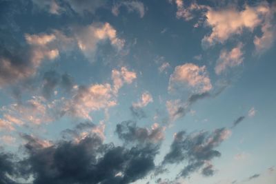 Low angle view of cloudy sky