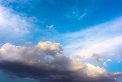 Low angle view of clouds in sky