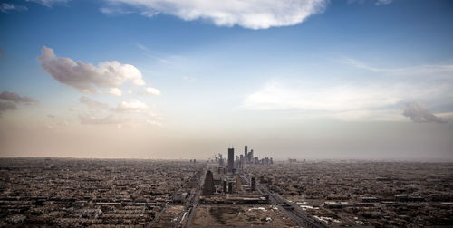 Clouds over city