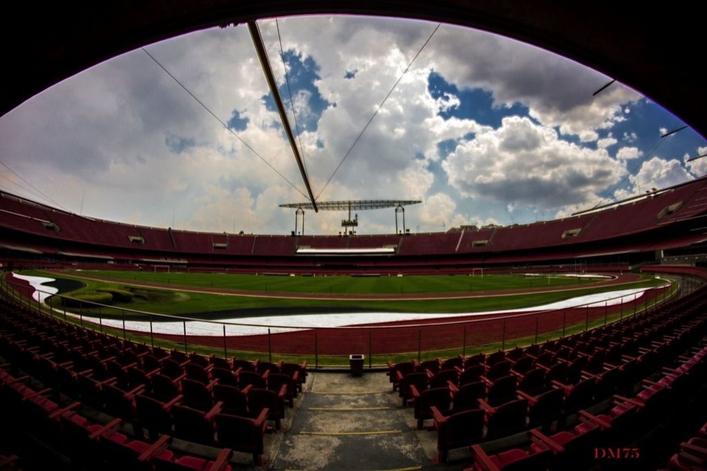 sky, cloud - sky, built structure, cloudy, cloud, architecture, low angle view, transportation, arts culture and entertainment, arch, travel, day, building exterior, sunlight, outdoors, incidental people, no people, fish-eye lens, steps