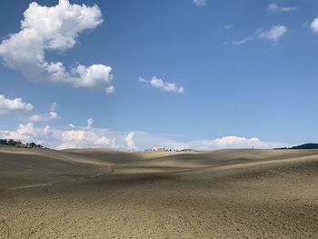 Scenic view of desert against sky