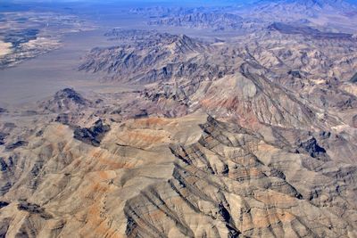 High angle view of a desert