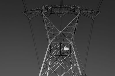 High voltage pylon taken from below in vicenza, italy