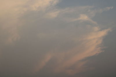 Low angle view of sky during sunset