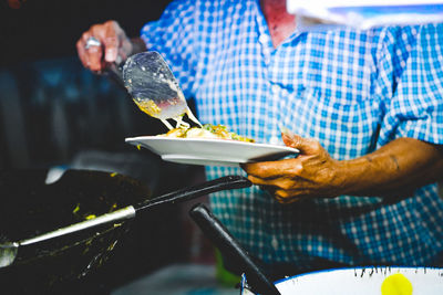 Man eating food