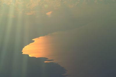 Scenic view of silhouette trees against sky during sunset