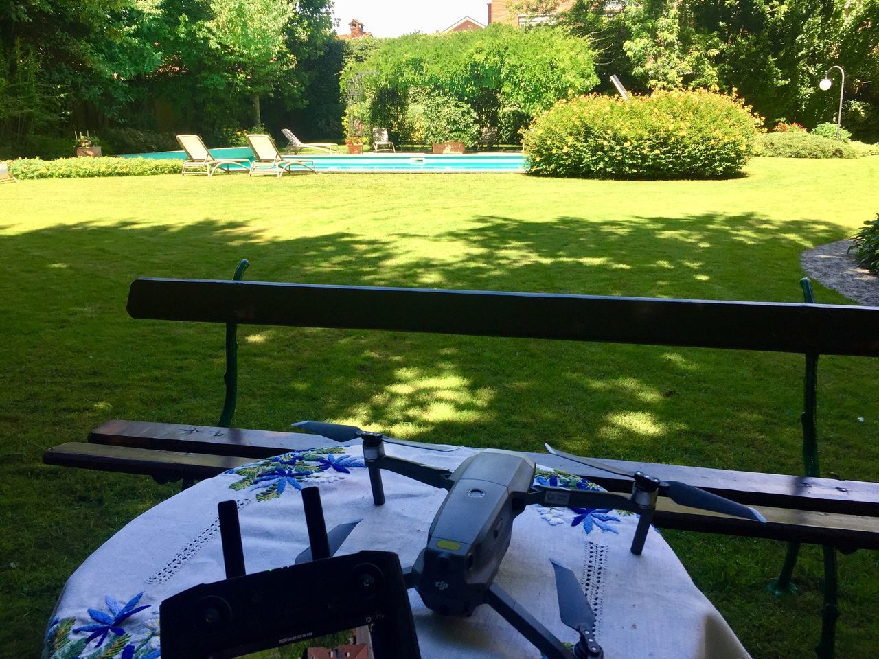 VIEW OF TABLE IN PARK