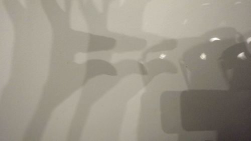 Shadow of people on wall