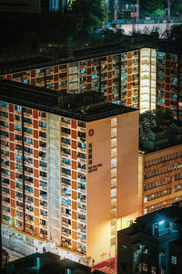 Low angle view of modern building in city