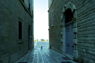 Alley amidst buildings in city