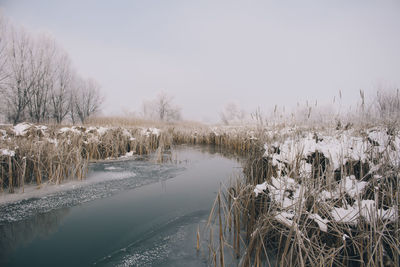 Panoramic view of lake against sky