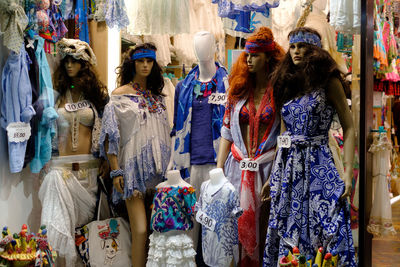 Group of people at market stall