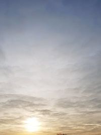 Low angle view of sky during sunset