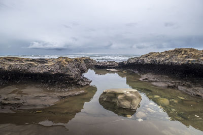 Scenic view of sea against sky