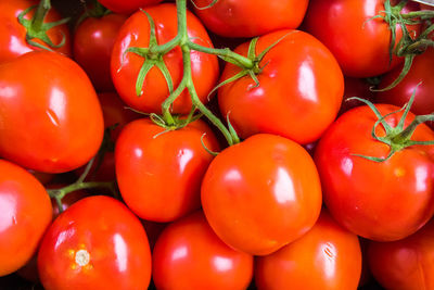 Full frame shot of tomatoes in market