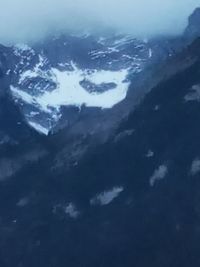 Aerial view of sea against sky during winter