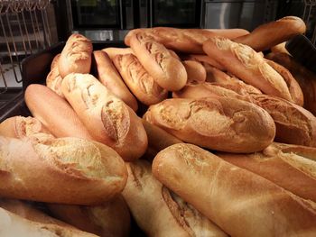 Close-up of bread in store