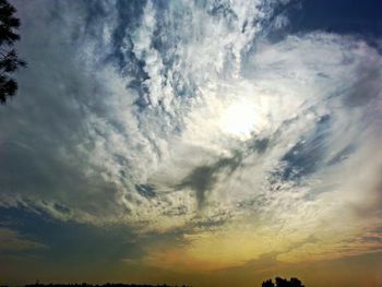 Low angle view of cloudy sky