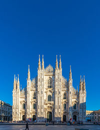 Vertical view of the famous church duomo di milano in milan, italy