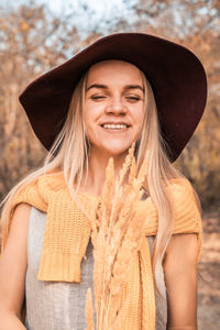 Portrait of a smiling young woman