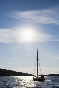 Sailing boat on sea, bohuslan, fjallbacka, sweden