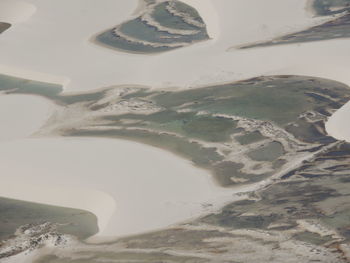 Aerial view of sand dunes in desert