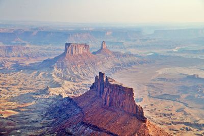 Aerial view of canyonlands