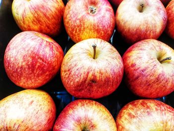 Full frame shot of apples for sale in market