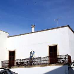 Low angle view of building against clear sky