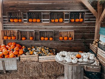 Various fruits for sale at market stall