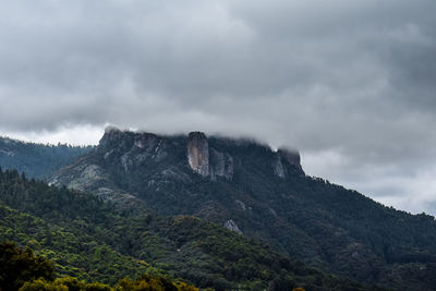 Scenic view of rocky mountains against sky las monjas in mineral del chico, hidalgo mx