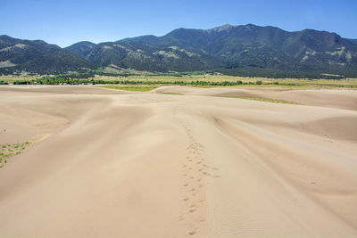 Scenic view of desert against sky