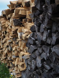 Full frame shot of firewood