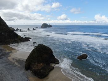 Scenic view of sea against sky