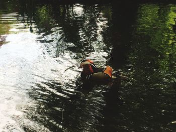 Woman in lake