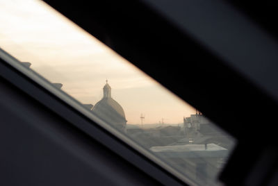 Dome seen through glass window