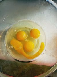 High angle view of breakfast in bowl