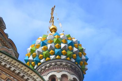 Low angle view of cathedral against blue sky