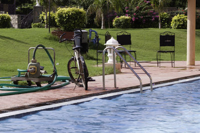 View of swimming pool at park