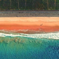 Aerial view of shore at beach