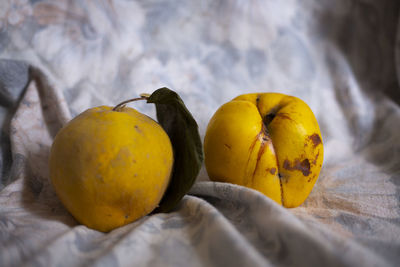 Close-up of fruits on table
