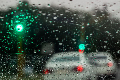 Water drops on car window