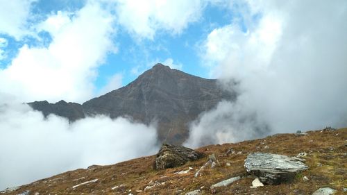 Panoramic view of mountain against sky