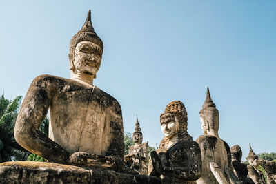 Statue of temple against clear sky