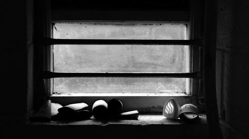 Window of abandoned toilet