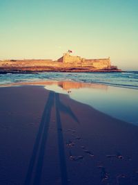 Juliao da barra fort in sea against sky