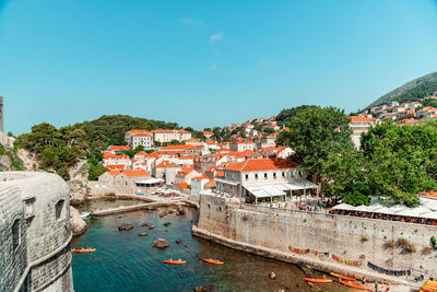 View of dubrovnik old city from the top